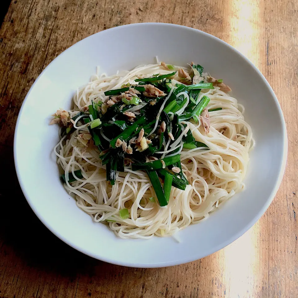 夏休みの昼ごはん‼︎ #素麺 #素麺チャンプルー #ふたりぐらし #ふたりごはん|Yoshinobu Nakagawaさん