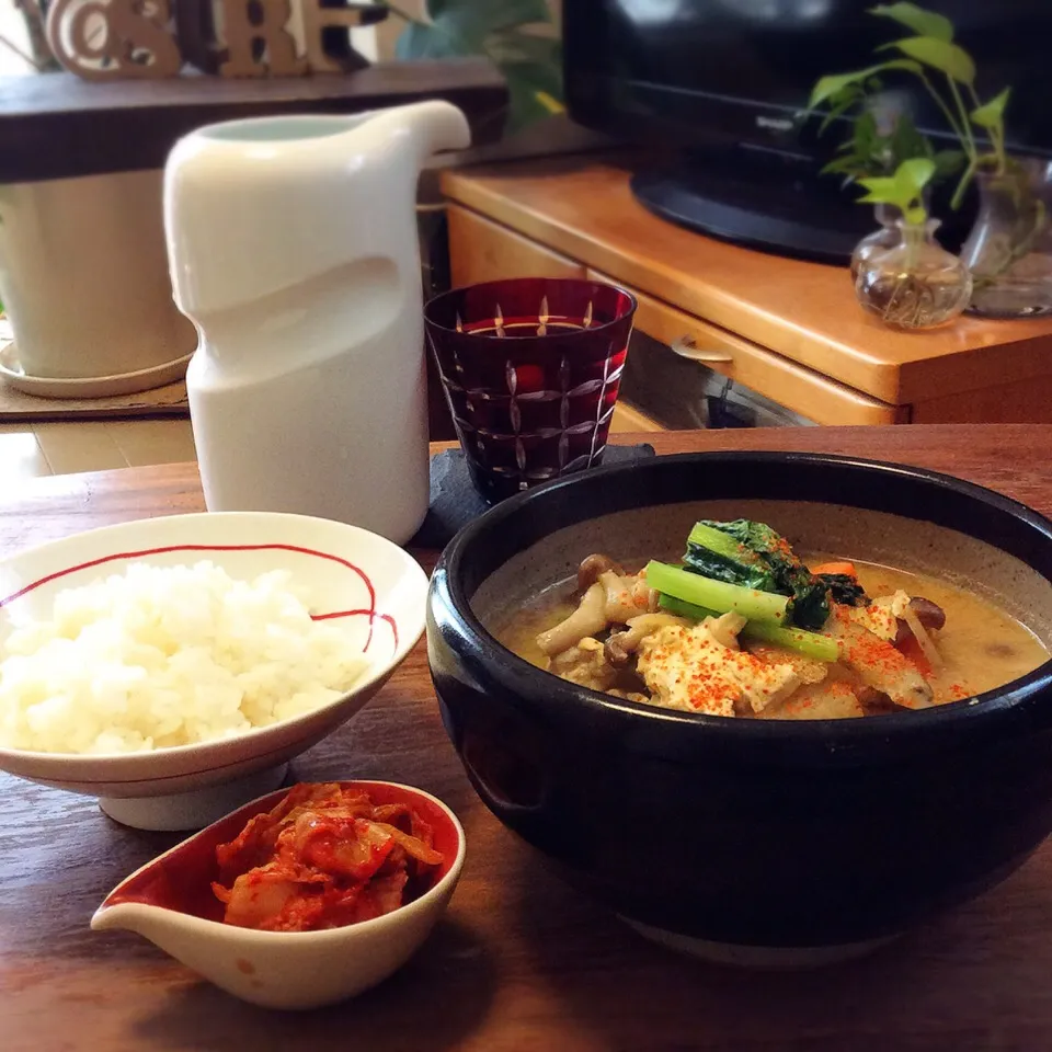 Snapdishの料理写真:具沢山豚汁定食 2017.9.24|キラ姫さん