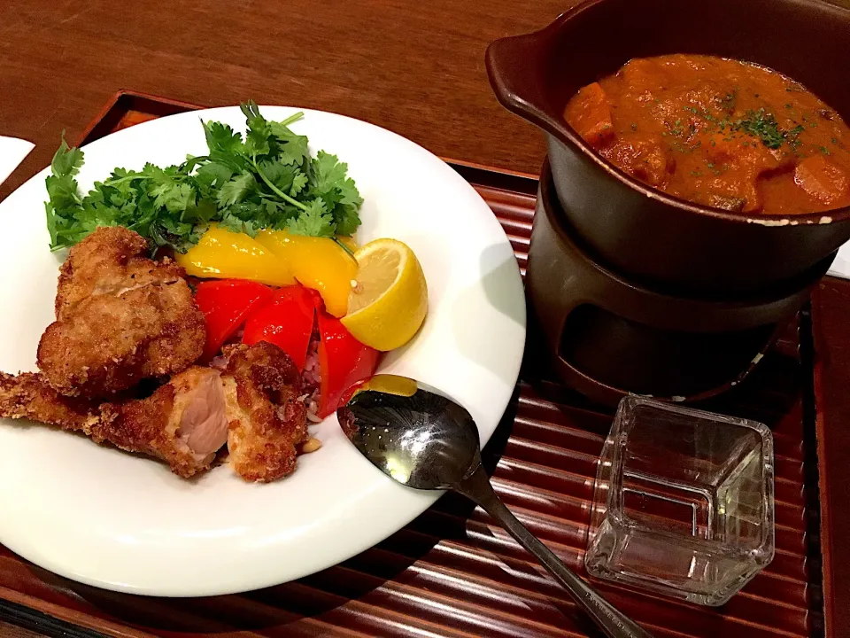 ハーブチキンと辛口煮込みカレー|クランちゃんさん