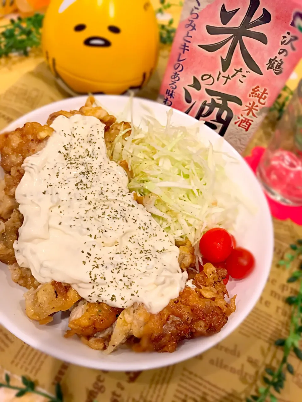 チキン南蛮&米だけの酒|monさん