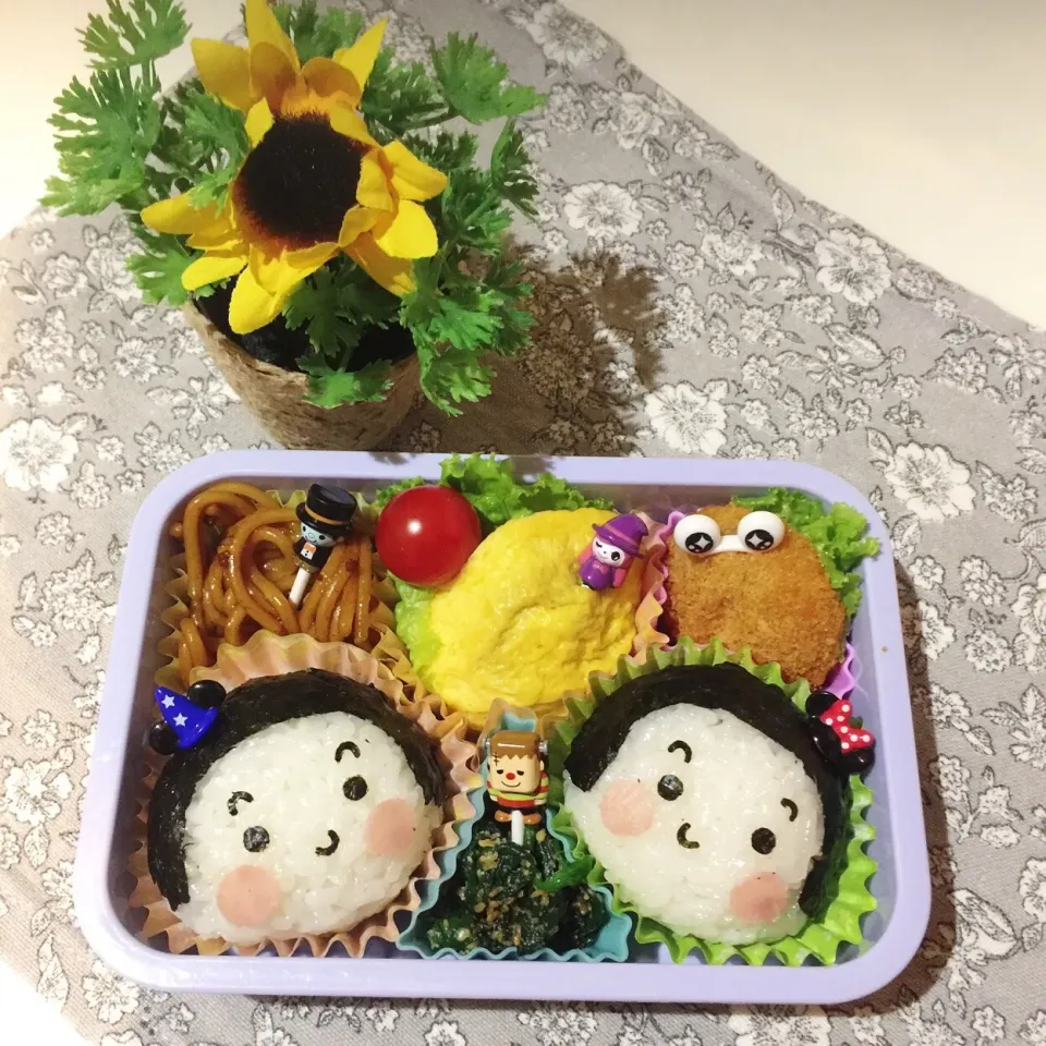 Snapdishの料理写真:9/26❤︎娘のお弁当❤︎クレラップちゃん
#お弁当 #お昼ごはん #娘弁当 #ランチ #おにぎり|Makinsさん