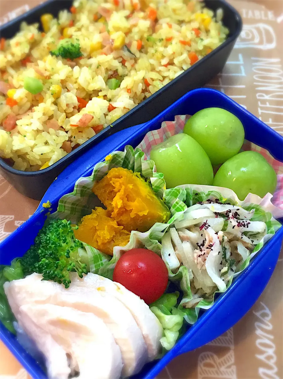 Snapdishの料理写真:カレーピラフ弁当☆9/26|yu-co☆さん