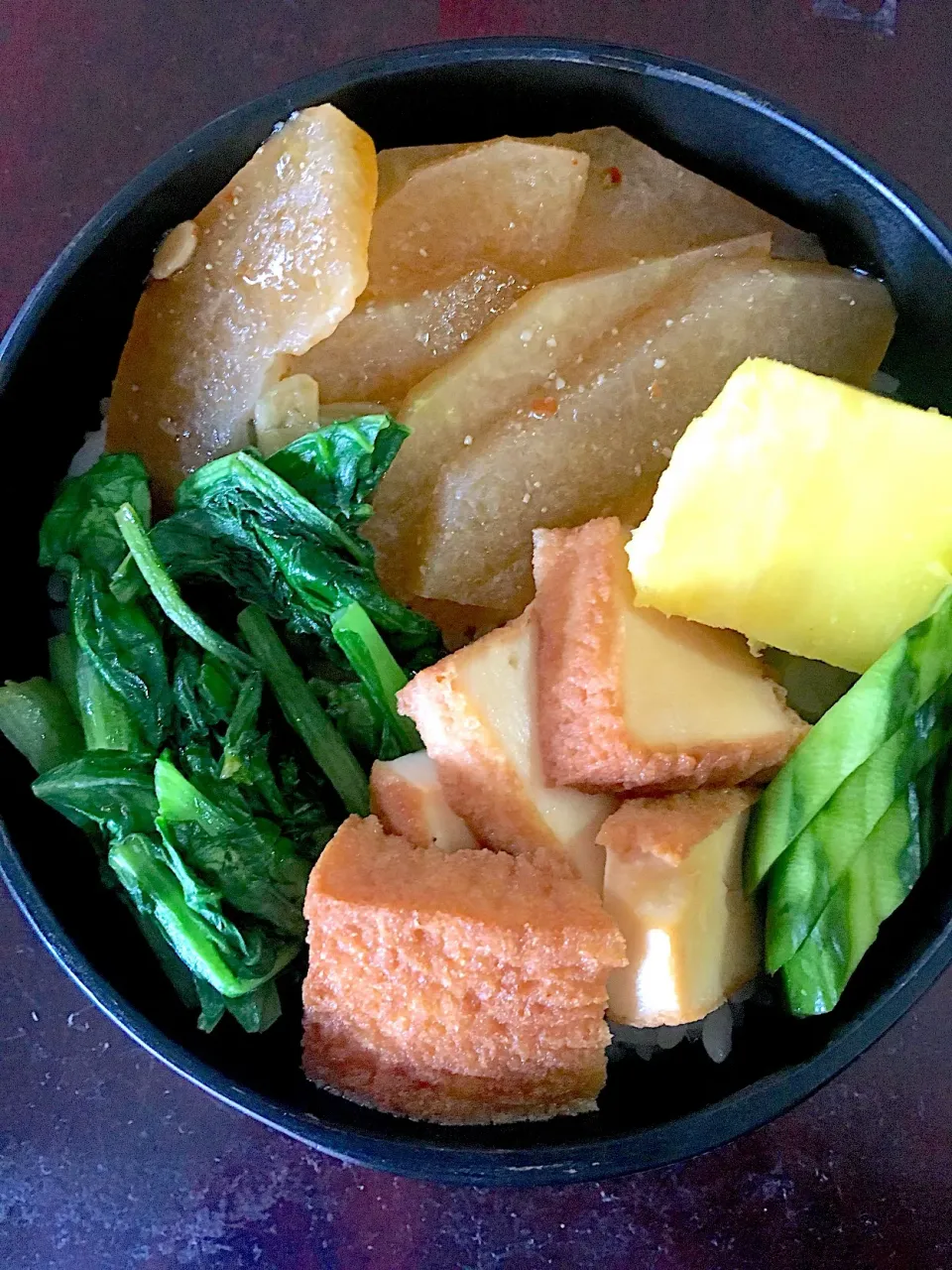 厚揚、小松菜、冬瓜、茄子、胡瓜、さつまいも#lunch #vegetable #bento #お弁当 #vegan #vegetarian|aiさん