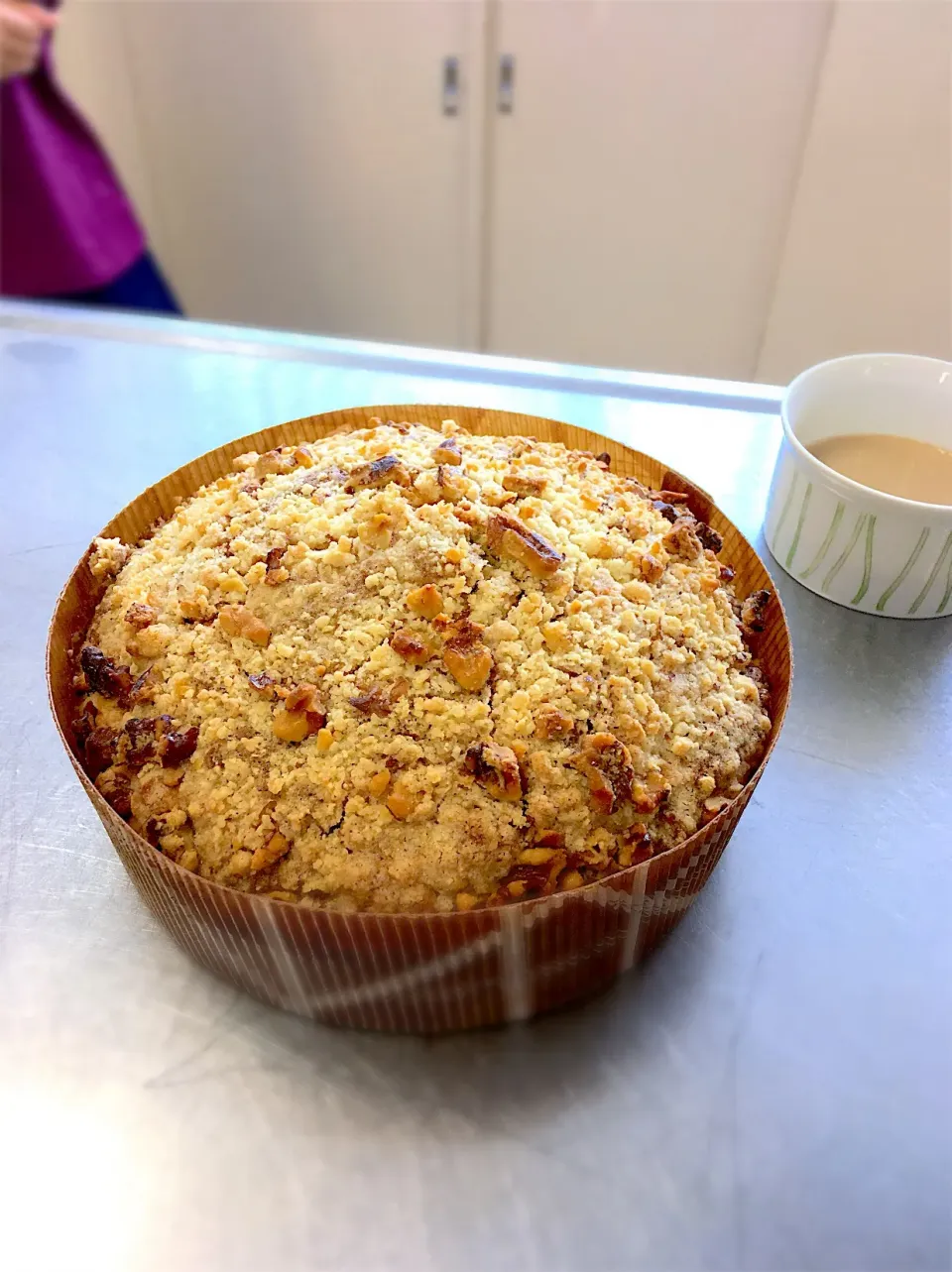 ほうじ茶と無花果の胡桃クランブルケーキ♪|☆マミ☆さん