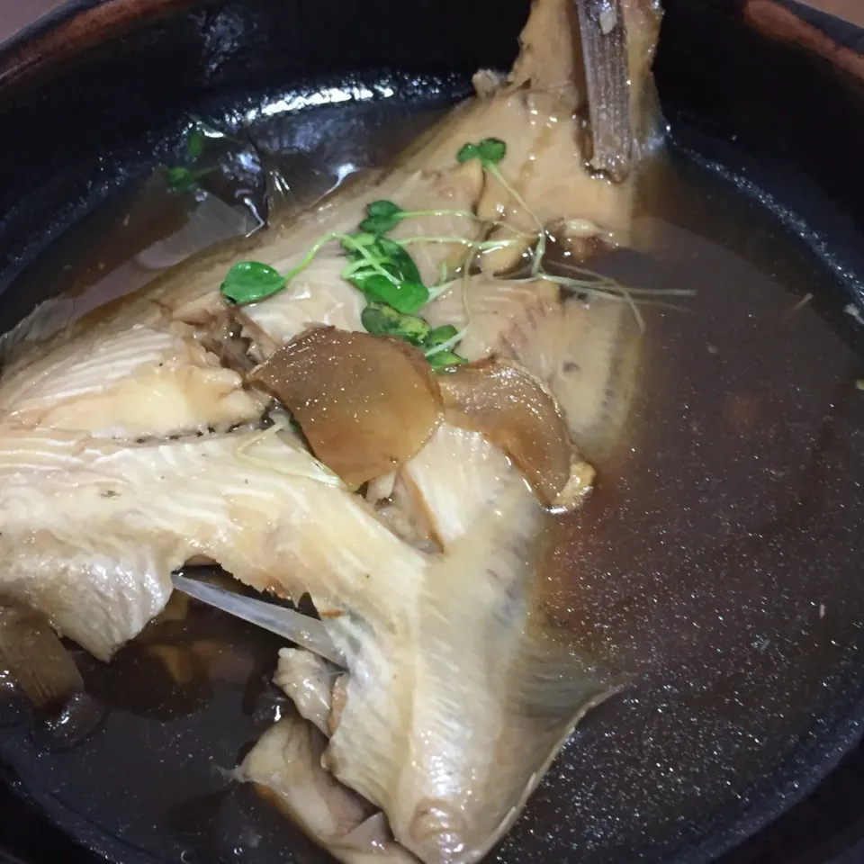 Snapdishの料理写真:鰈の炊いたので晩酌|kazzz3さん