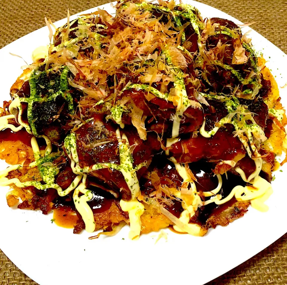 肉巻きうどんお好み焼き風#肉巻き|AMIiiiさん