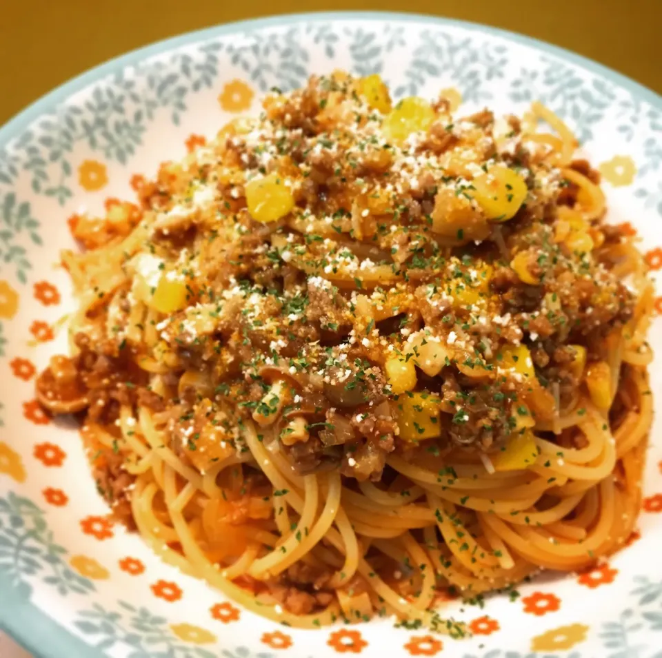 みんな大好き♪ ミートソースパスタ  #スパゲティ #ミートソース #子ども大喜び #おうちごはん|うっちーさん