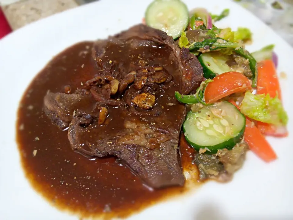 Beef Steak with Red Wine Sauce|Tony J-Kayさん