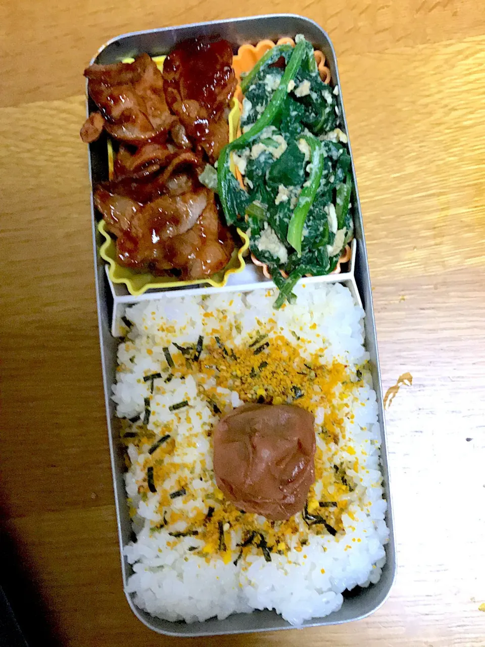 豚こまケチャップソース炒め弁当。パパ仕事弁当。|めぐりんさん