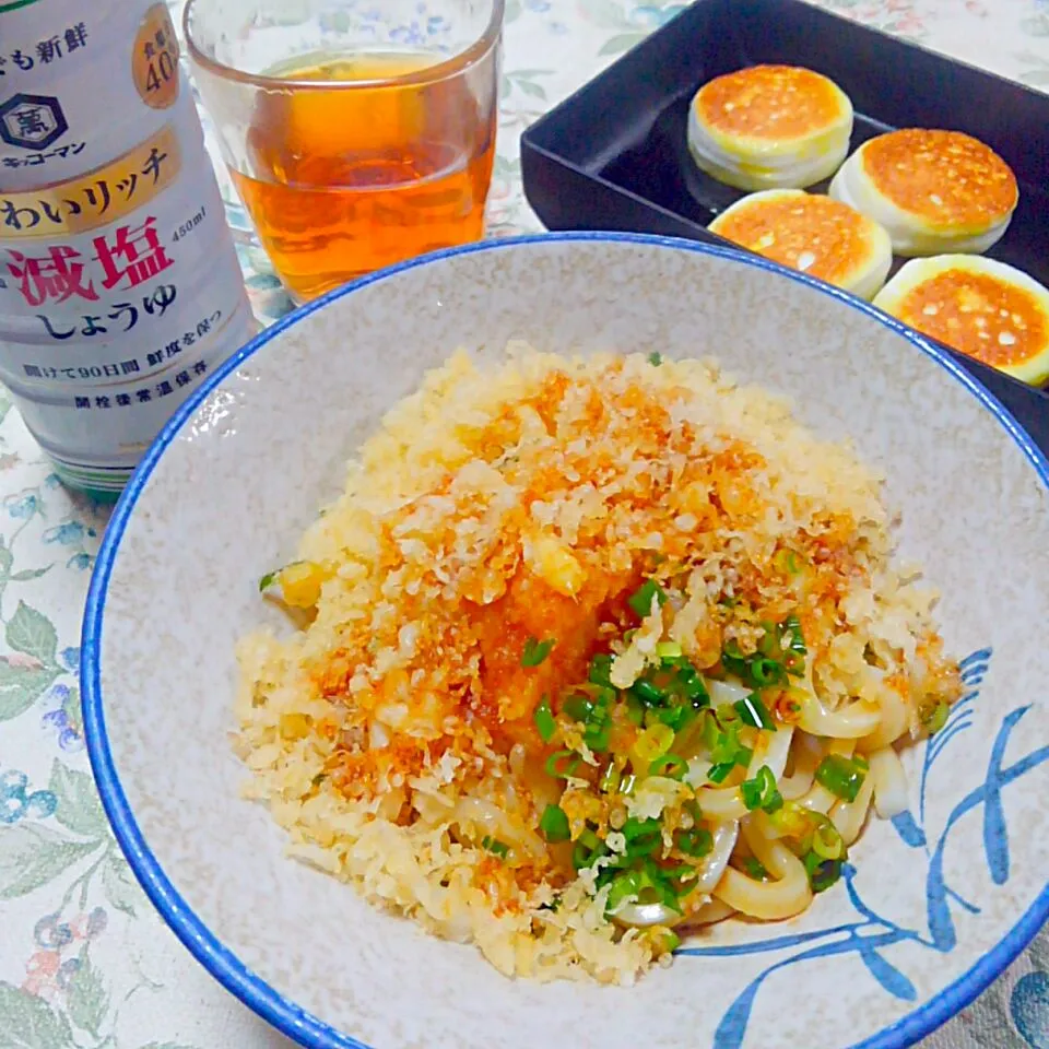 芦屋天がゆのお土産の天かすたっぷり☆ぶっかけおろし生醤油うどん|うたかた。さん