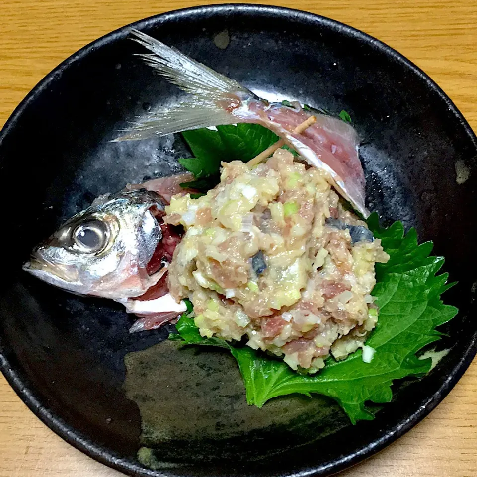 鯵のなめろうのお造り仕立て|yumyum😋さん