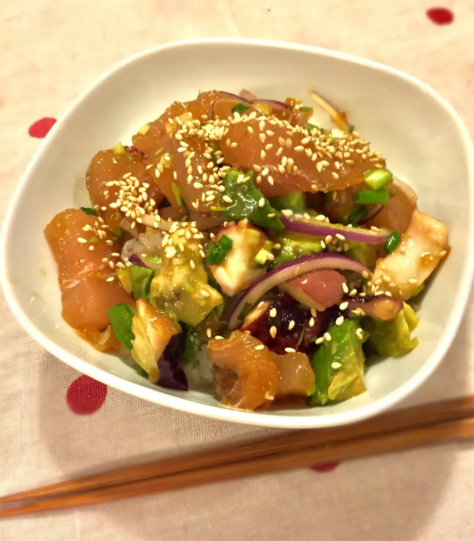 ハワイアンメニュー ポキ丼|すずさん