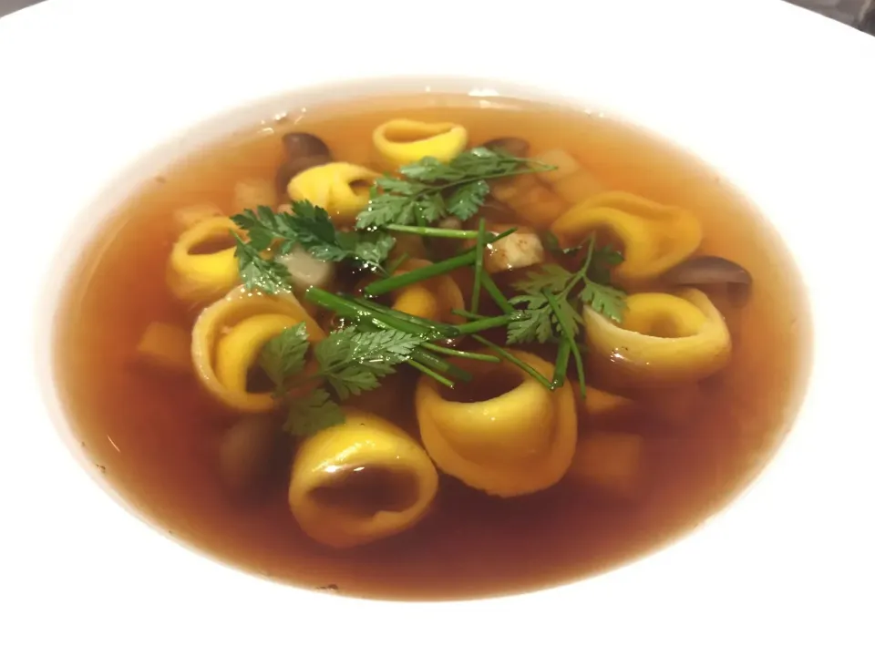 Ristretto di pollo con tortellini|Sky Blueさん