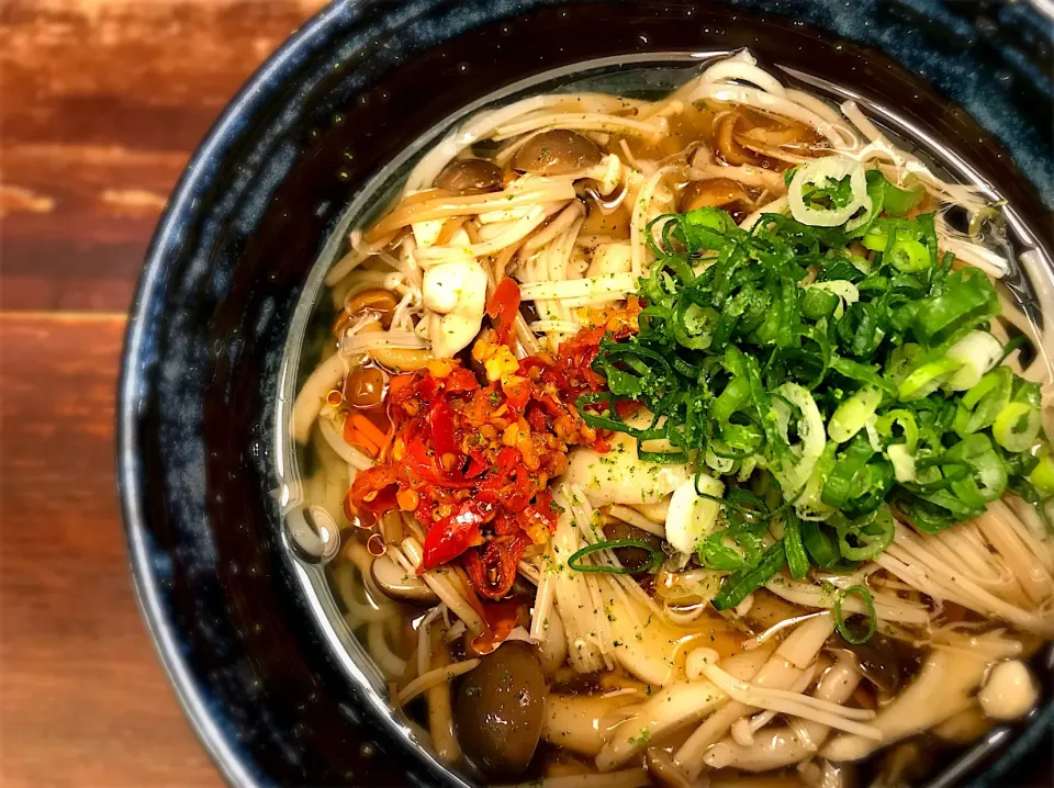 色々きのこの黒酢あんかけそうめん3|半田手延べそうめんの店 阿波や壱兆さん