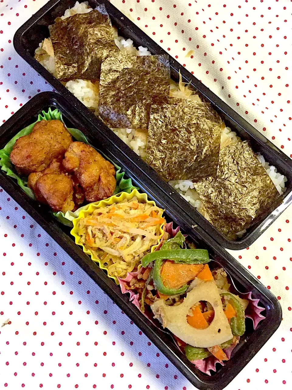 Snapdishの料理写真:9/28☆レンコンきんぴら弁当|ちーさん