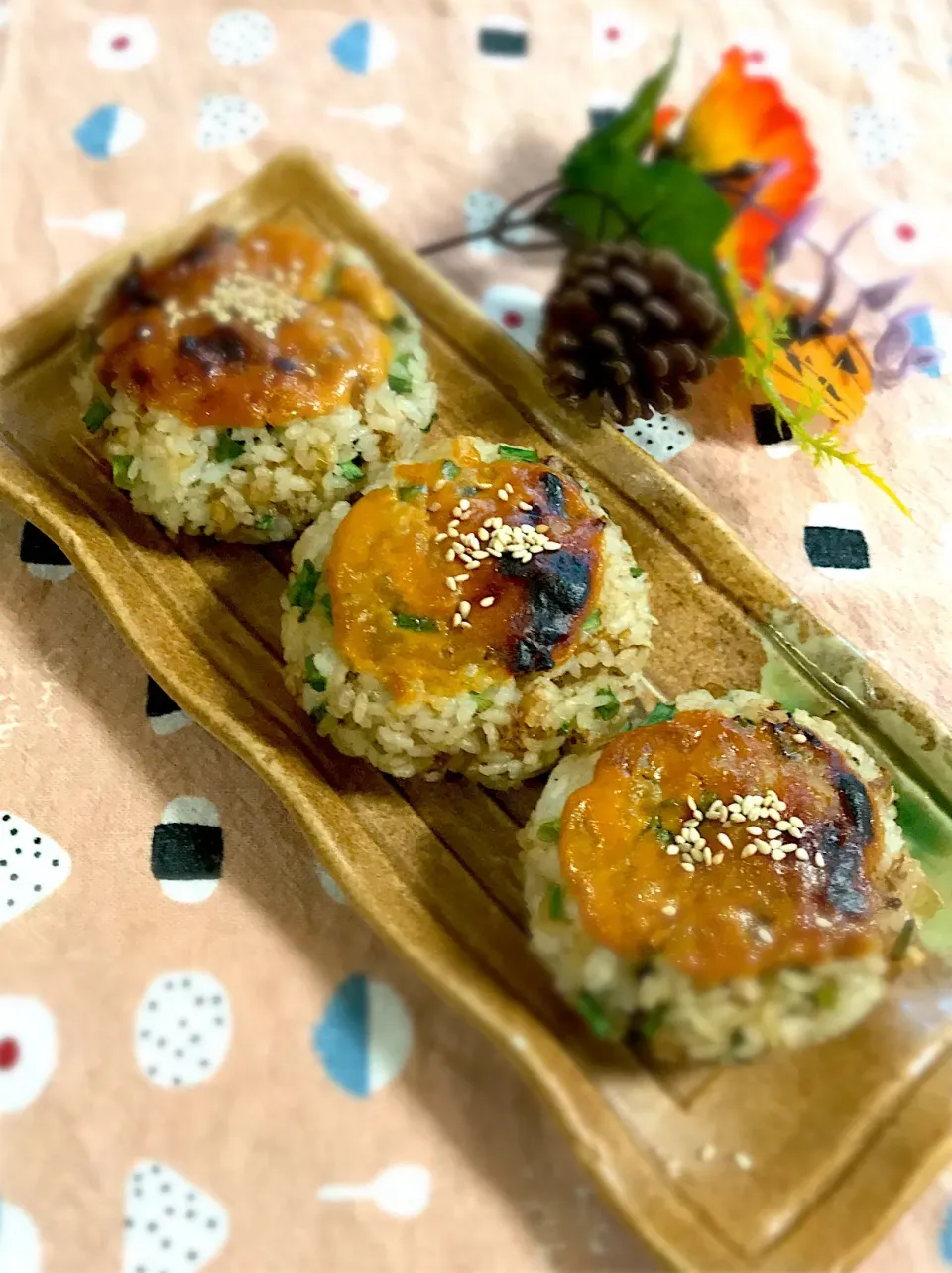 Snapdishの料理写真:マヨ味噌焼きおにぎり🍘|BooBooさん