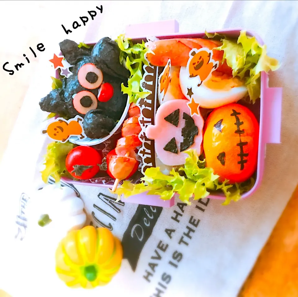 黒猫ハロウィン🎃お弁当\(◡̈)/♥︎|akinakaさん