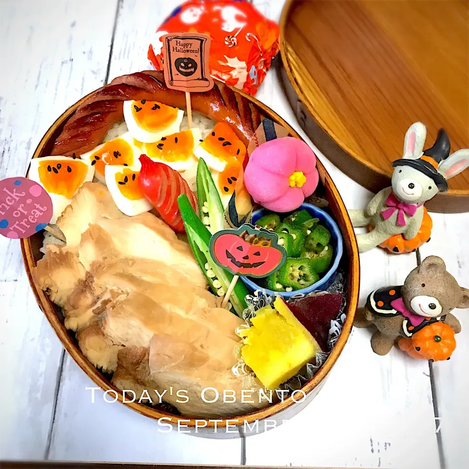 Snapdishの料理写真:高校生息子弁当〜鶏肉チャーシュー入✨|まぁちゃんさん