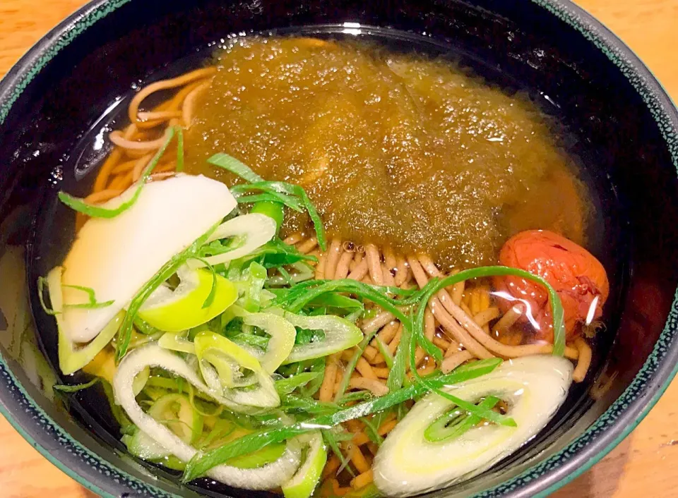 九州特攻時の食事は高カロリーなものが多かったので、初心に戻るべく昼餉は蕎麦🍜京都駅で梅こんぶ蕎麦をいただく😄|にゃあ（芸名）さん