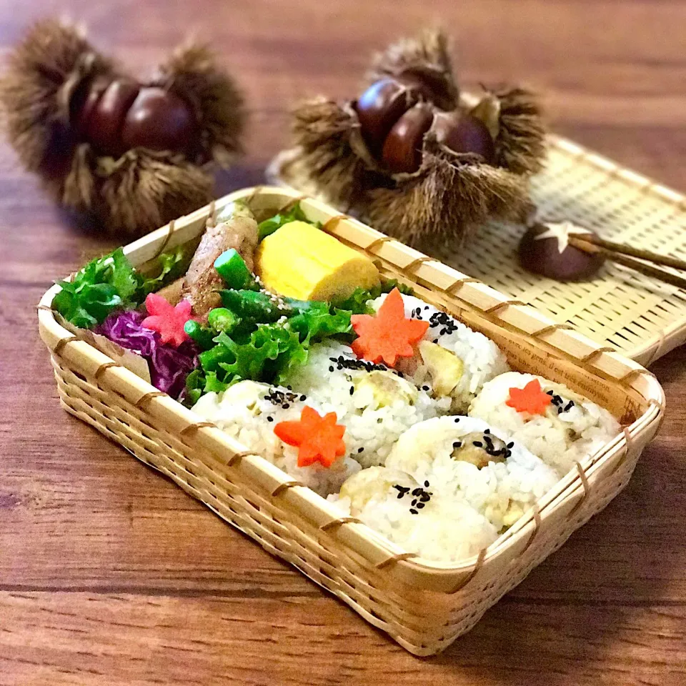 Snapdishの料理写真:栗ご飯弁当|gree_kozuさん