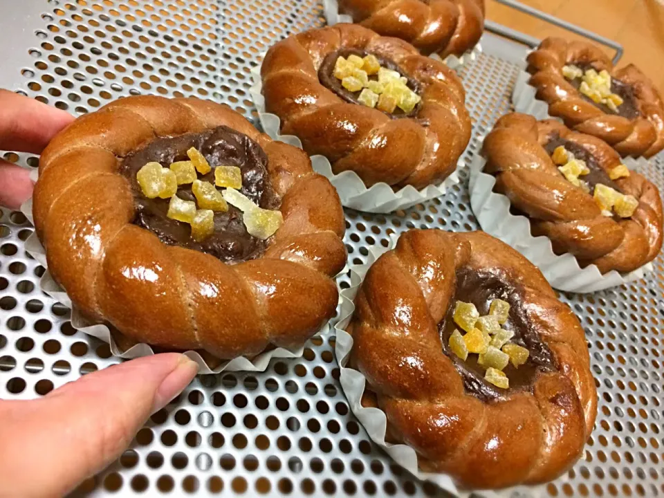 ばろんさんの料理 ショコラブレッド♡チョコカスタード入り〜(๑ơ ₃ ơ)♥|Aya☺︎さん