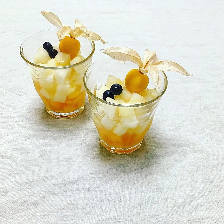 Snapdishの料理写真:秋のフルーツカクテル🍸💕|omoさん