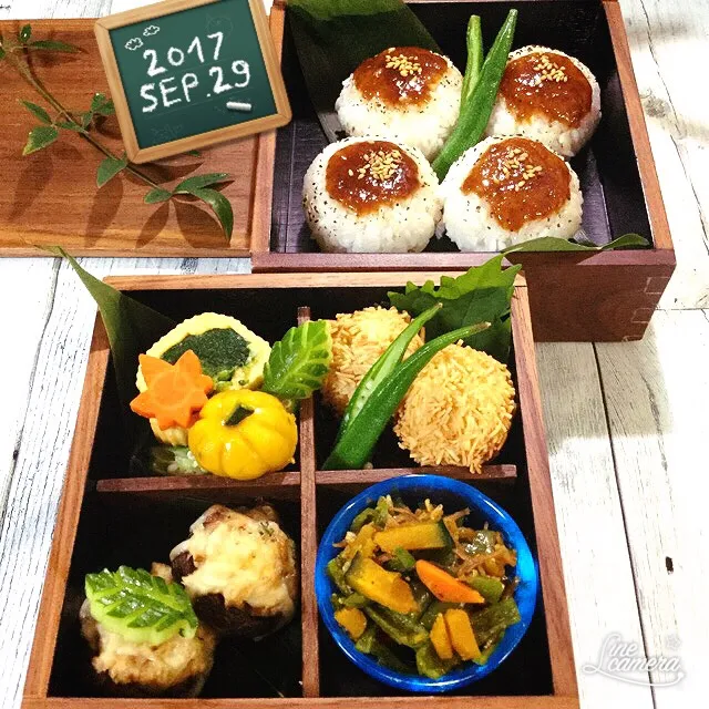 |ｮ'ω'〃)おはようございます♪

金曜日のお弁当
・ ごま味噌焼きおにぎりマンナンもち麦
・ 手作りコロッケ栗のイガ風
・ ほうれん草の卵巻き
・ 自家栽培ピーマンかぼちゃ人参のチリメンきんぴら
・ 椎茸のつなマヨチーズ焼き
・ モチモチかぼちゃ団子
・ にんじんの紅葉風きゅうりの葉っぱ風
・ 自家栽培おくら|Mayumi Konishiさん