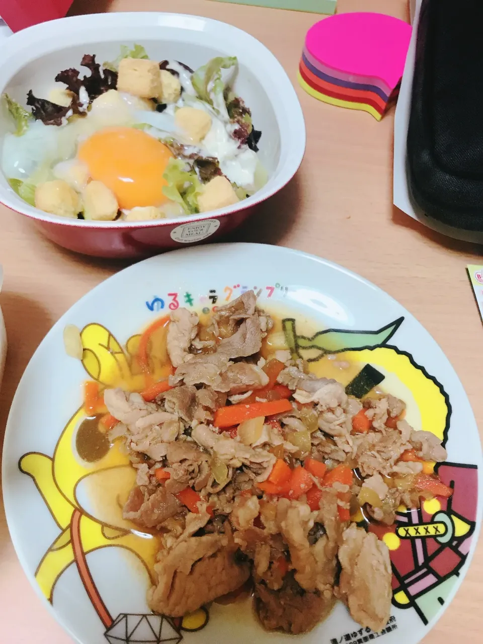 豚肉のしょうがいため
シーザーサラダ🥗|あみたんさん