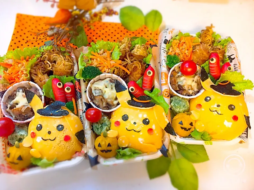 ハロウィン🎃ピカチュウ弁当|せいこさん