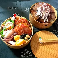 Snapdishの料理写真:#曲げわっぱ弁当|おくるまさん