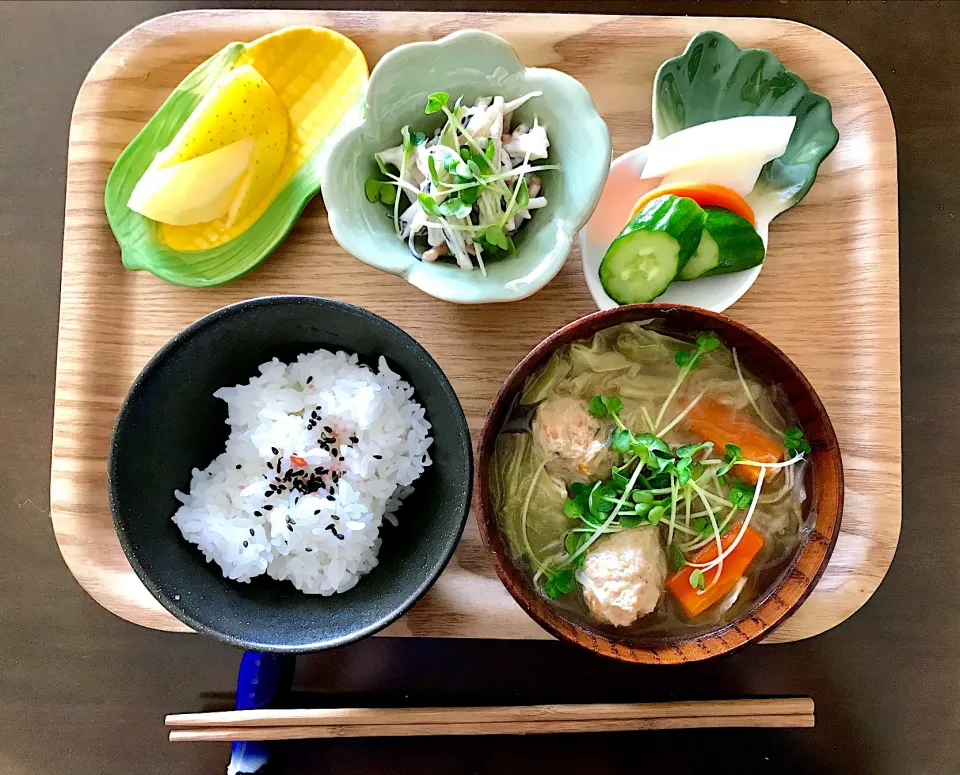 今日の朝ごはんは、つみれ汁|sono.kさん