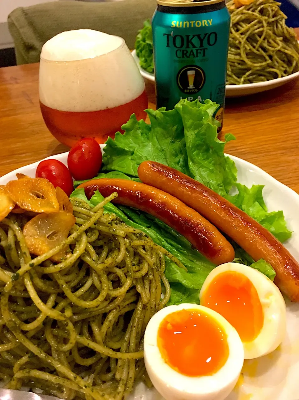 ジェノベーゼパスタ🍝🍻|なかじー。さん