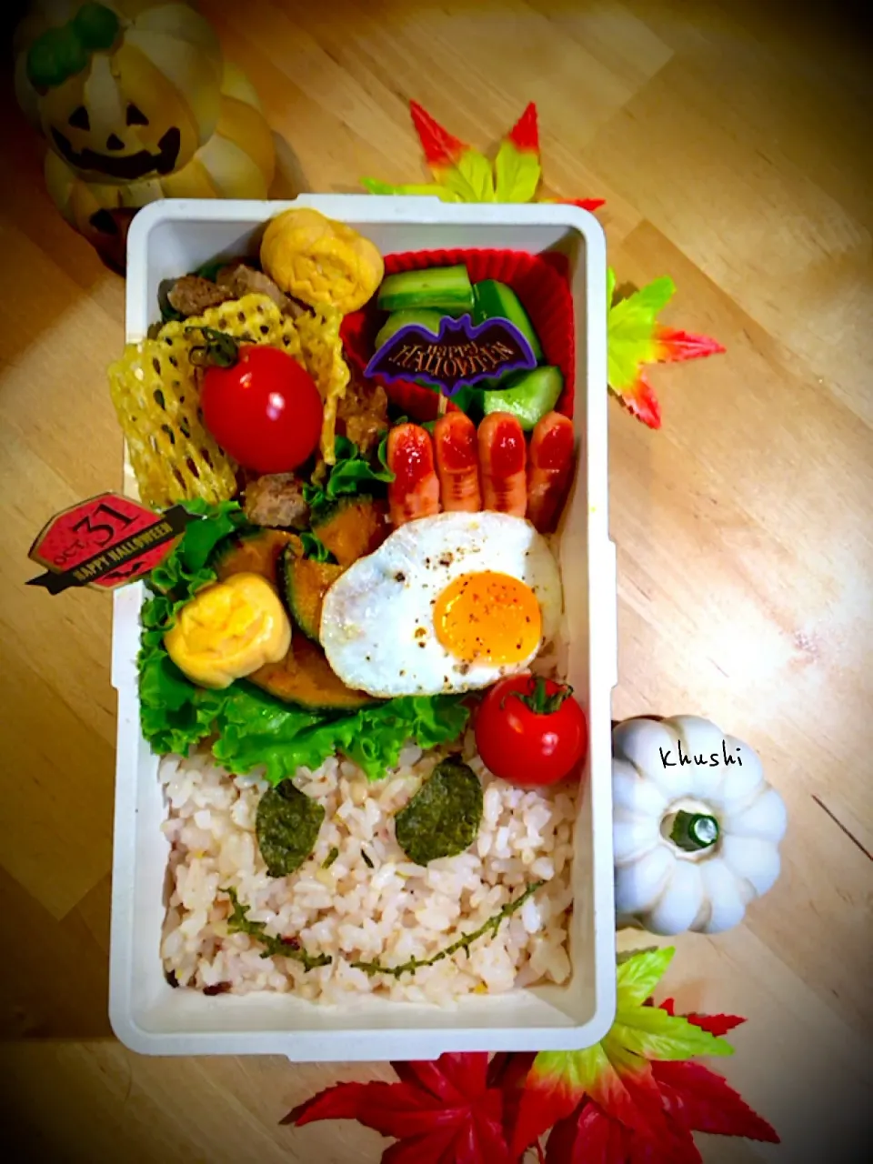 #サッカー小僧弁当#ハロウィン#指#ジャック|KOZUEさん