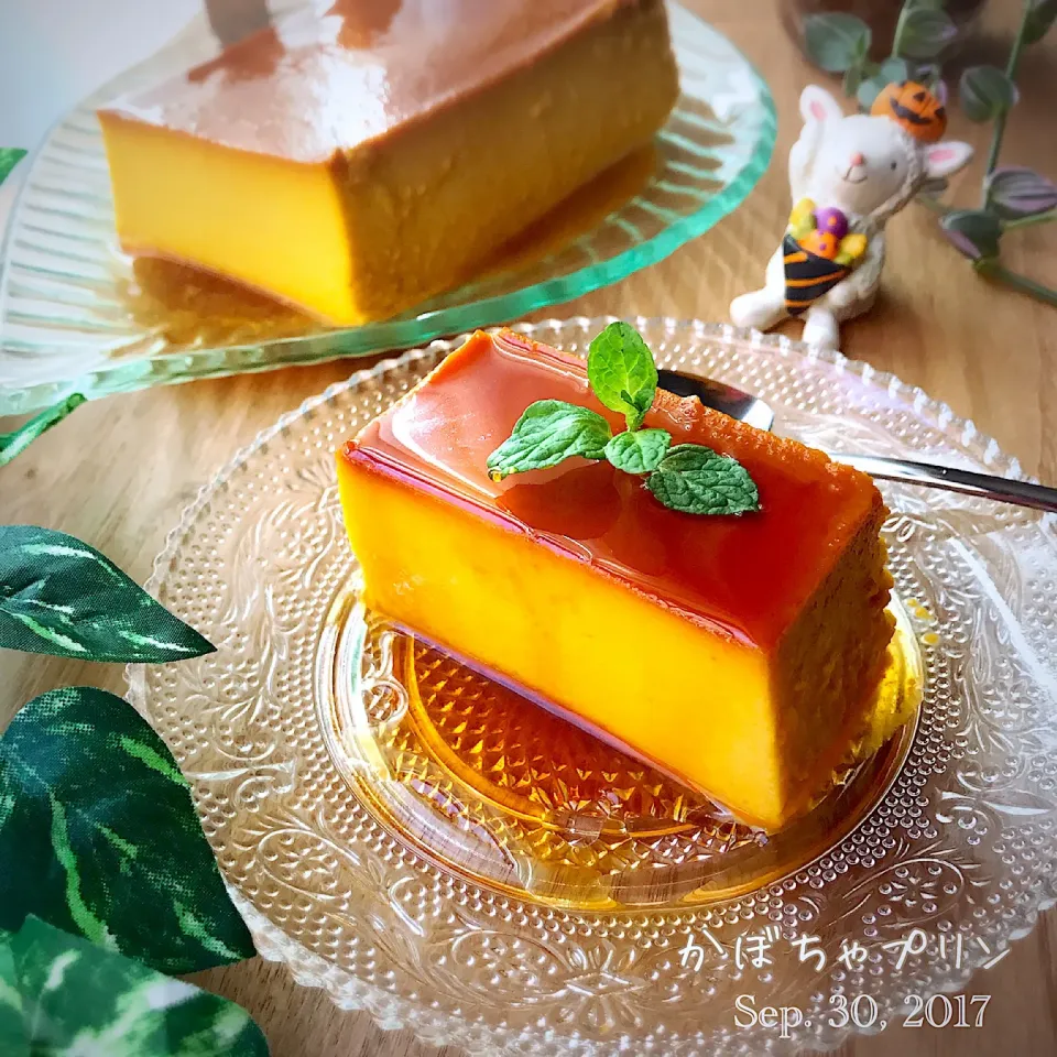 今日のおやつ💗かぼちゃプリン🎃✨|ばろんさん