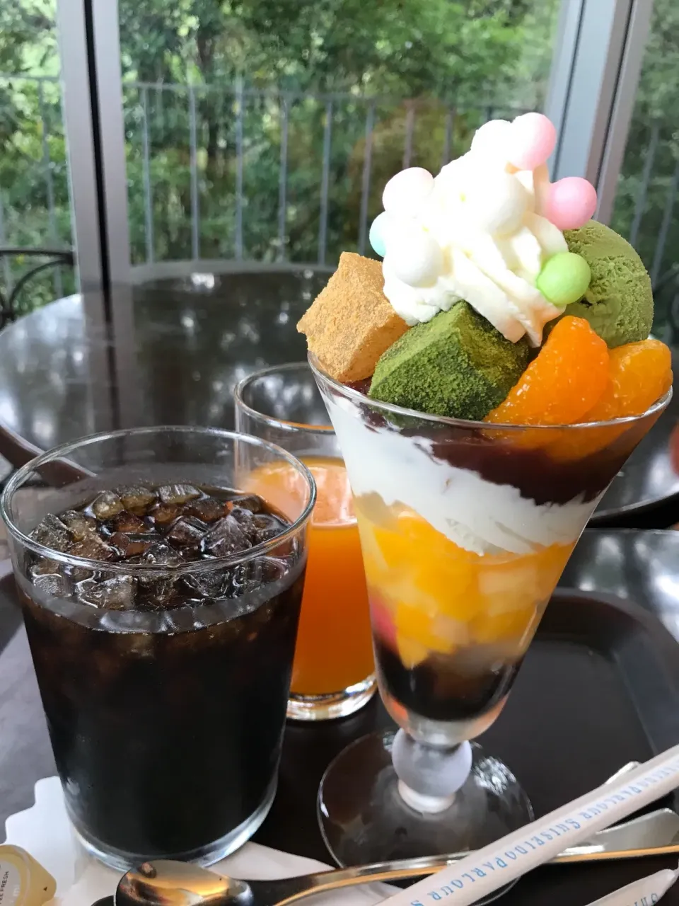 神椿パフェ、早生みかんジュース🍊、アイスコーヒー☕️|buhizouさん