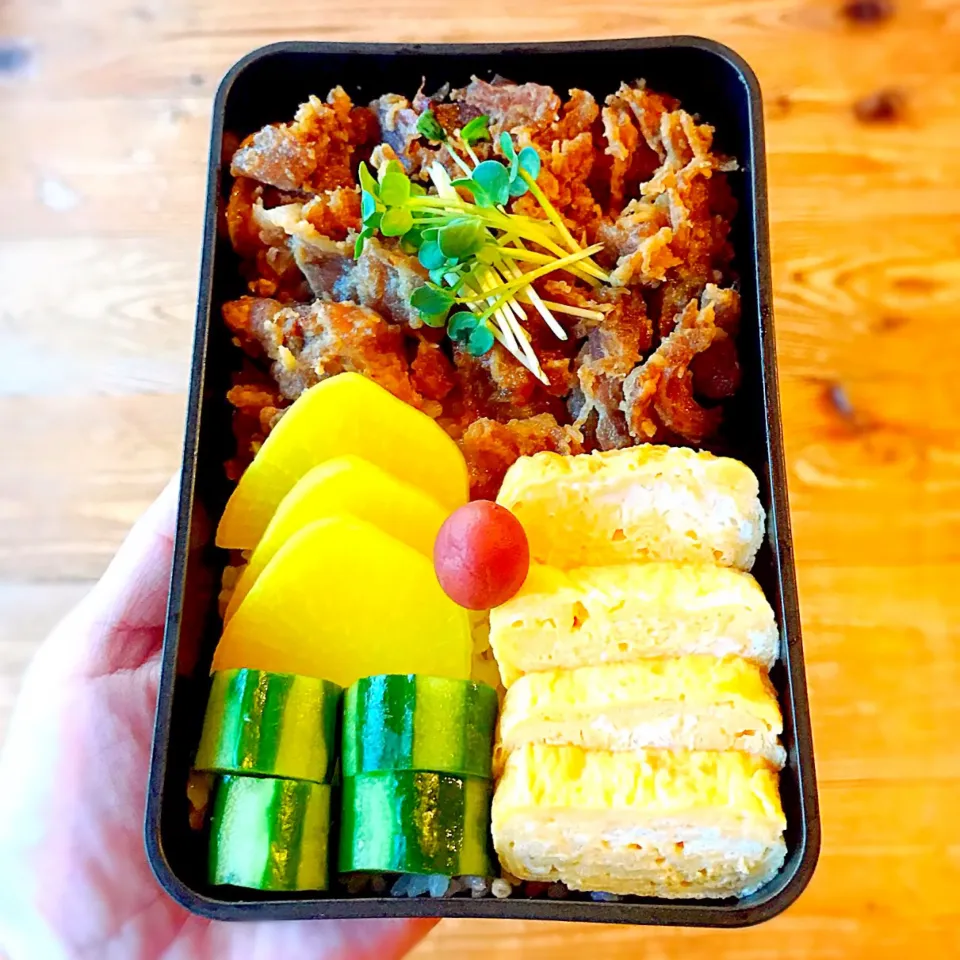 #香りつづくとろける味噌 を使って、ニンニク味噌豚弁当|mnkさん