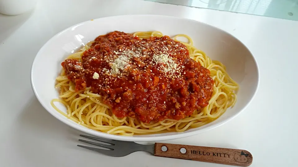 ミートソーススパゲッティ😋🍴🍝|mky710801さん