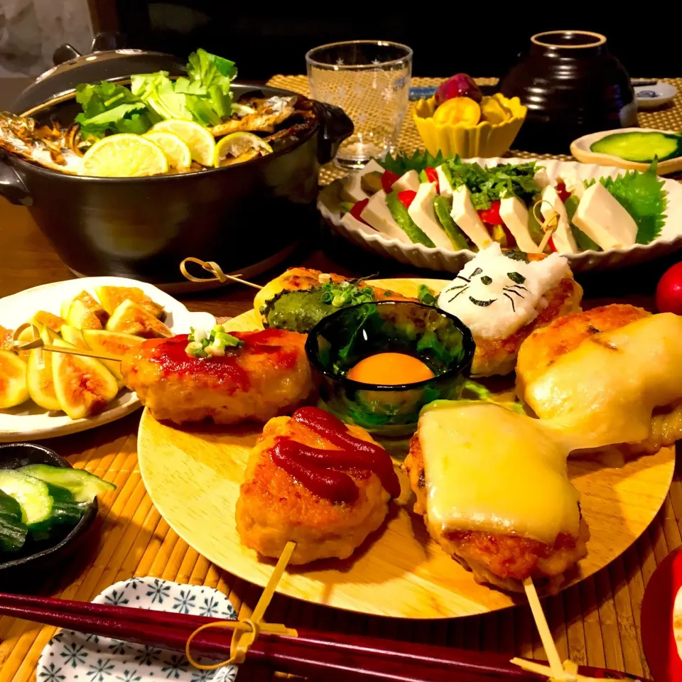 Snapdishの料理写真:とりつくねと土鍋で秋刀魚ご飯🍚|mamaさん