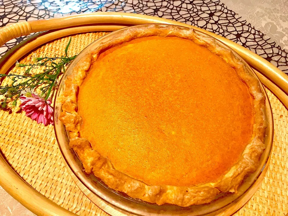 Homemade pumpkin pie made by scratch healthy and easy way midnight baking ☕️|Babyluv Cabrera Ocampoさん