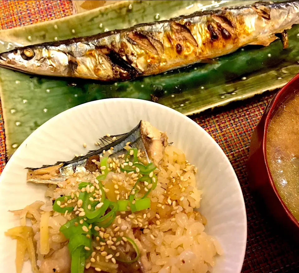 秋刀魚の塩焼き
秋刀魚の炊き込み御飯|美穂さん