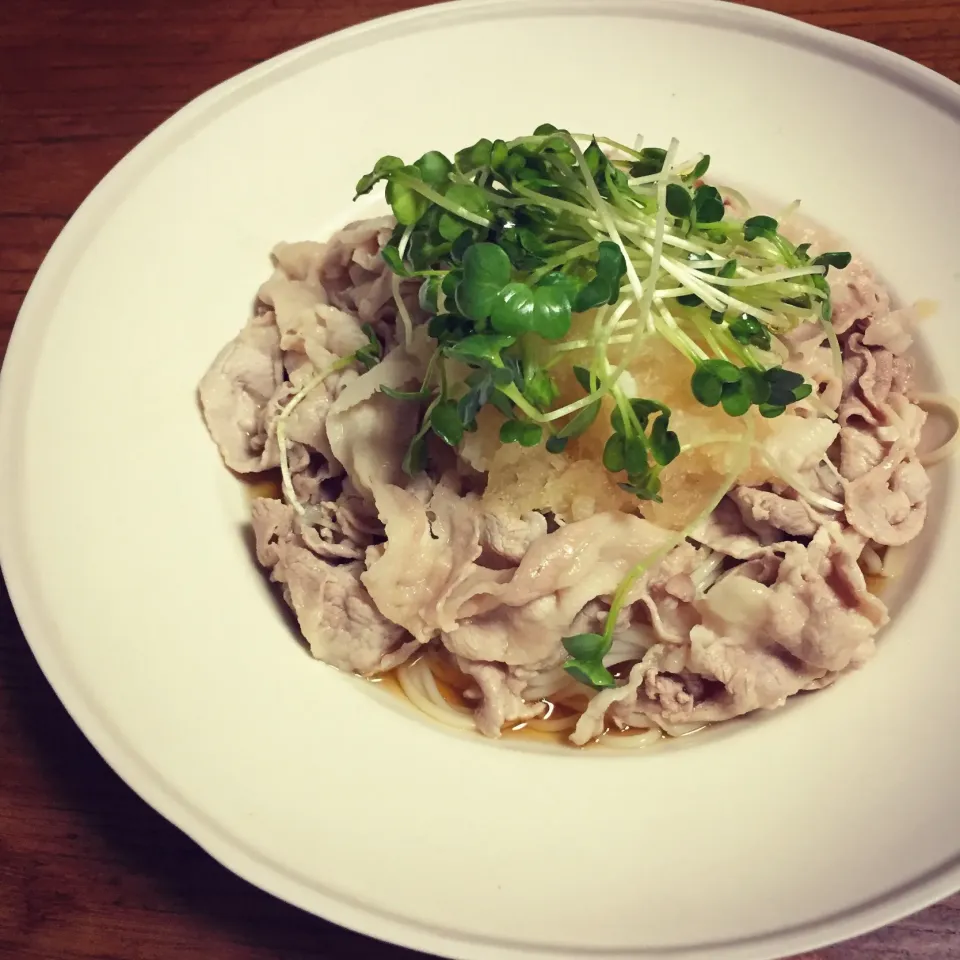 豚しゃぶぶっかけおろしそうめん#ヘルシー #豚しゃぶ #そうめん|はーさん