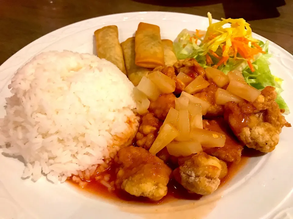 チキンのスィートチリランチ|女神さん