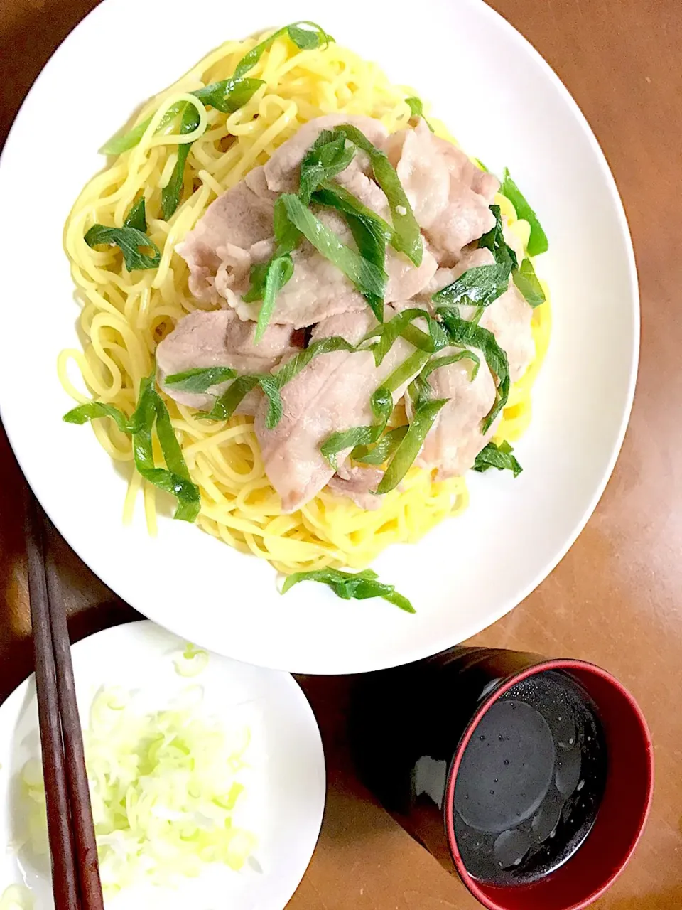 麺つゆでたべるつけ麺茹でてみました。|キムキムさん