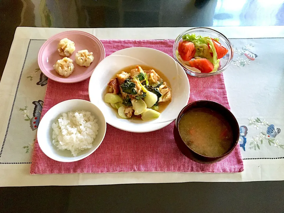 ベジ料理♡厚揚げと青梗菜の回鍋肉のご飯|みよさん