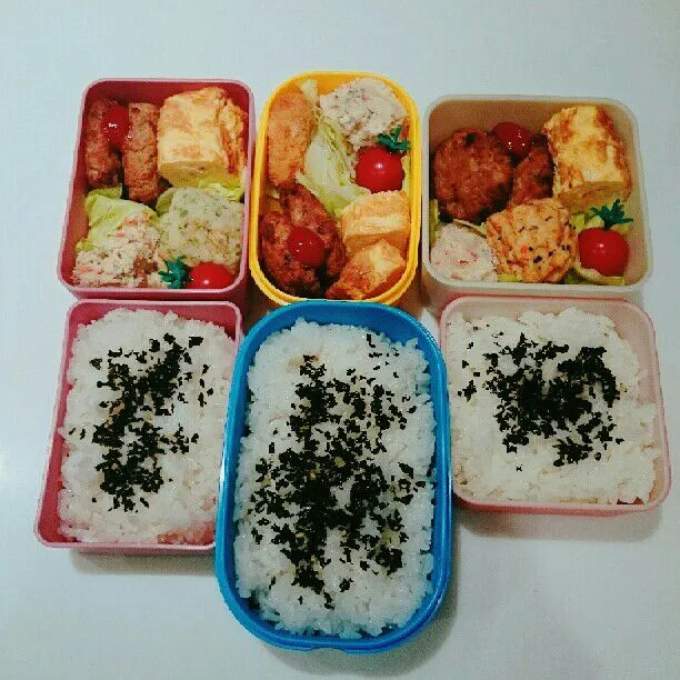 10/4(水)の3人弁当🍱|ふみぃさん