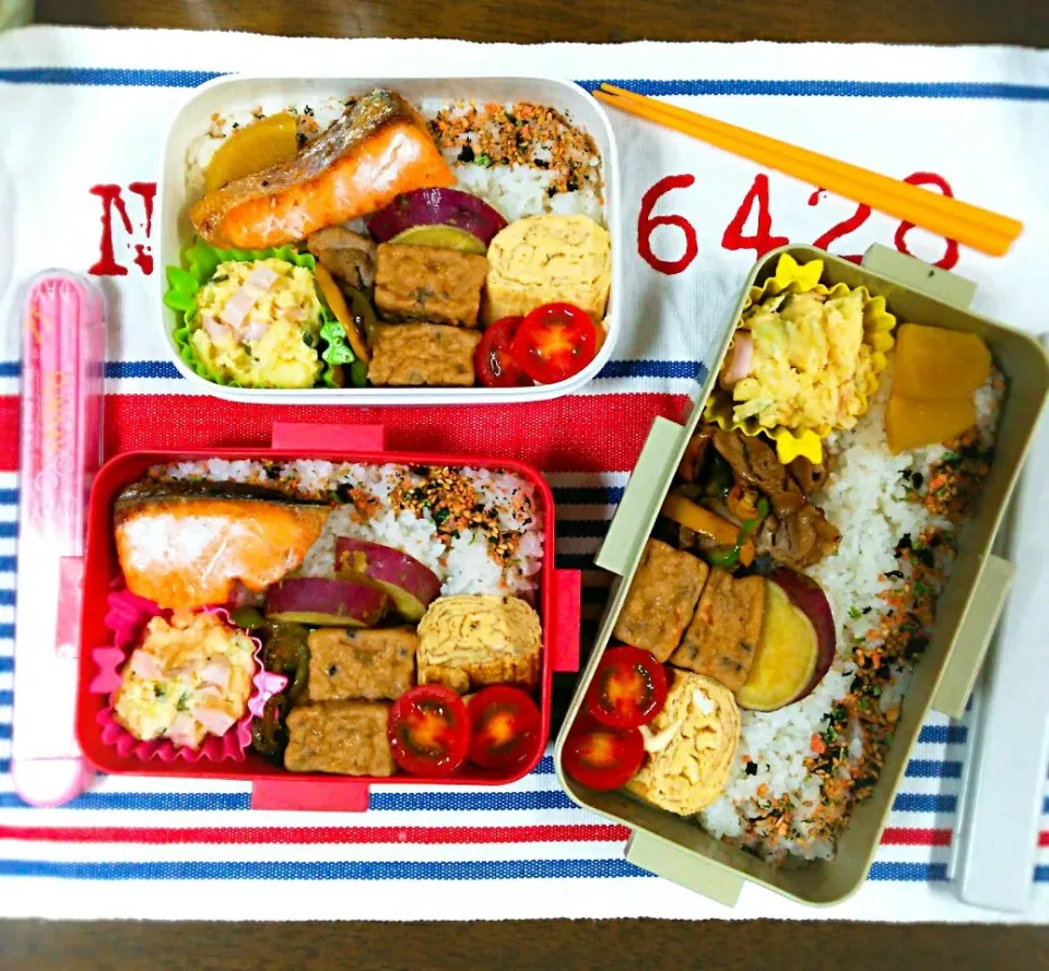 久々三人弁当🍱
    がんも煮
     ポテサラ～😃|miimiさん