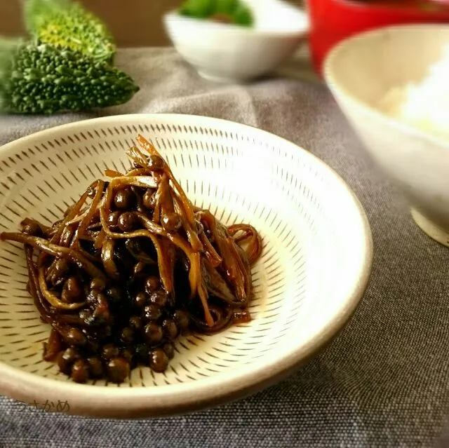 芋のつると山椒の佃煮|うさかめさん