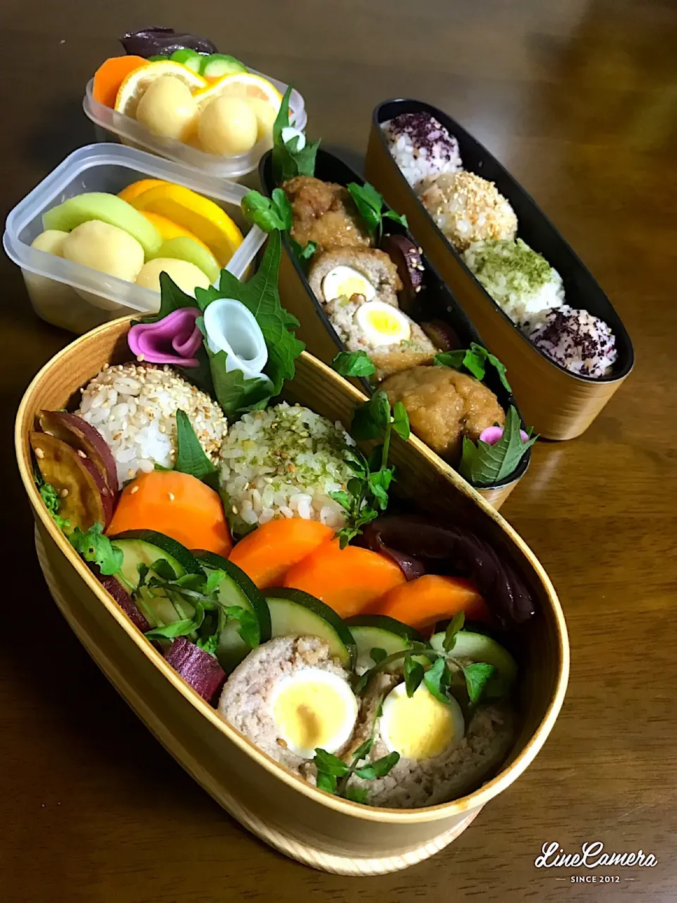 今日2人のお弁当🍱♪#🌕お月見弁当🍱
#豆腐入りスコッチエッグ&#🍋固くならないレモン白玉|とんちんさん