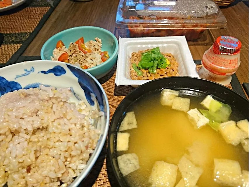 ツナ玉ねぎ&納豆&豆腐の味噌汁|まぐろさん