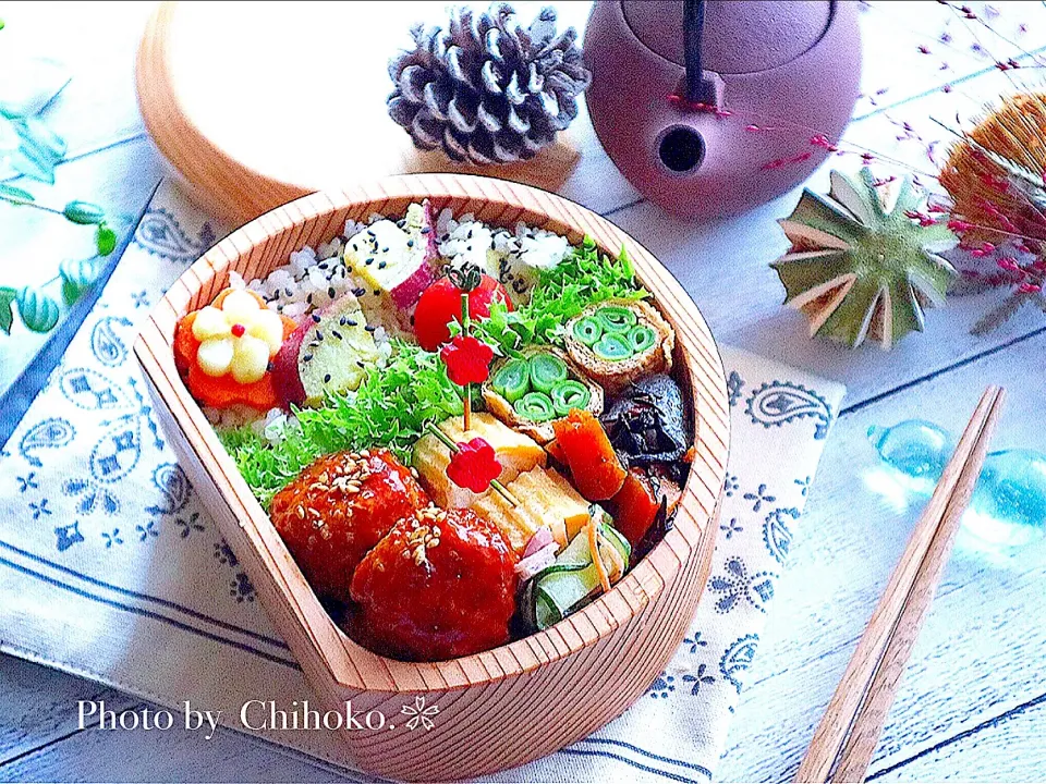 #肉団子弁当
#弁当|chihoko.❀さん